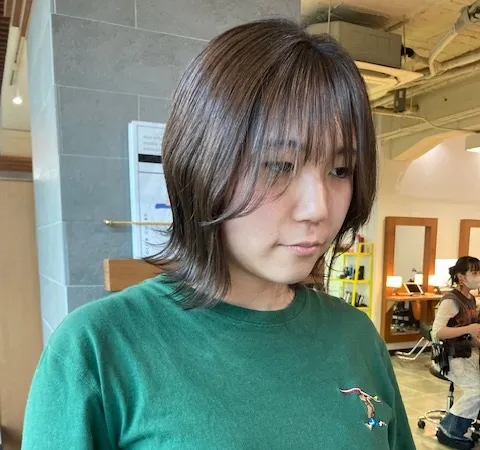 プツっと外ハネボブ×ジンジャーベージュ