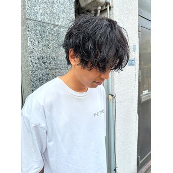 メンズカット×パーマで朝ラクビフォーアフター